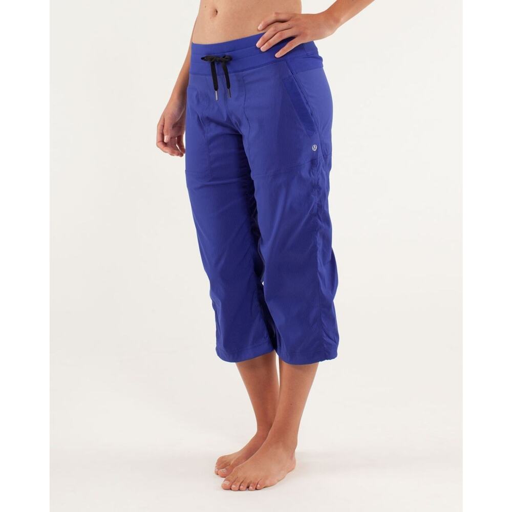 lululemon athletica Royal Blue Cropped Track Pants